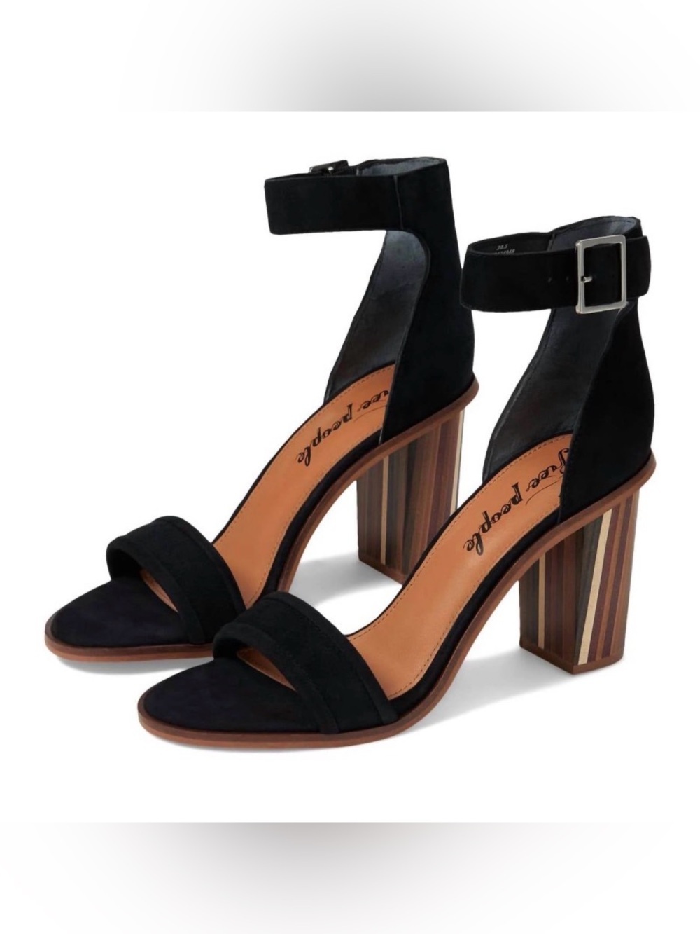 Free People Black Suede Serenity Heel Size 39 (9)